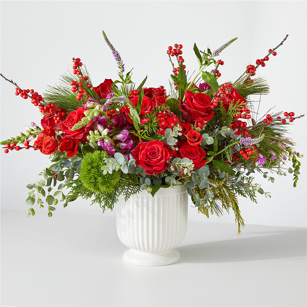 Big Red Bow Bouquet – Paoli Mercantile, Paoli IN