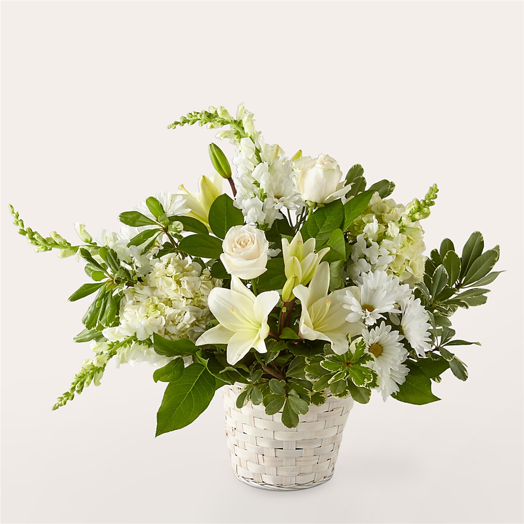 Ivory Elegance Floral Basket – Paoli Mercantile, Paoli IN