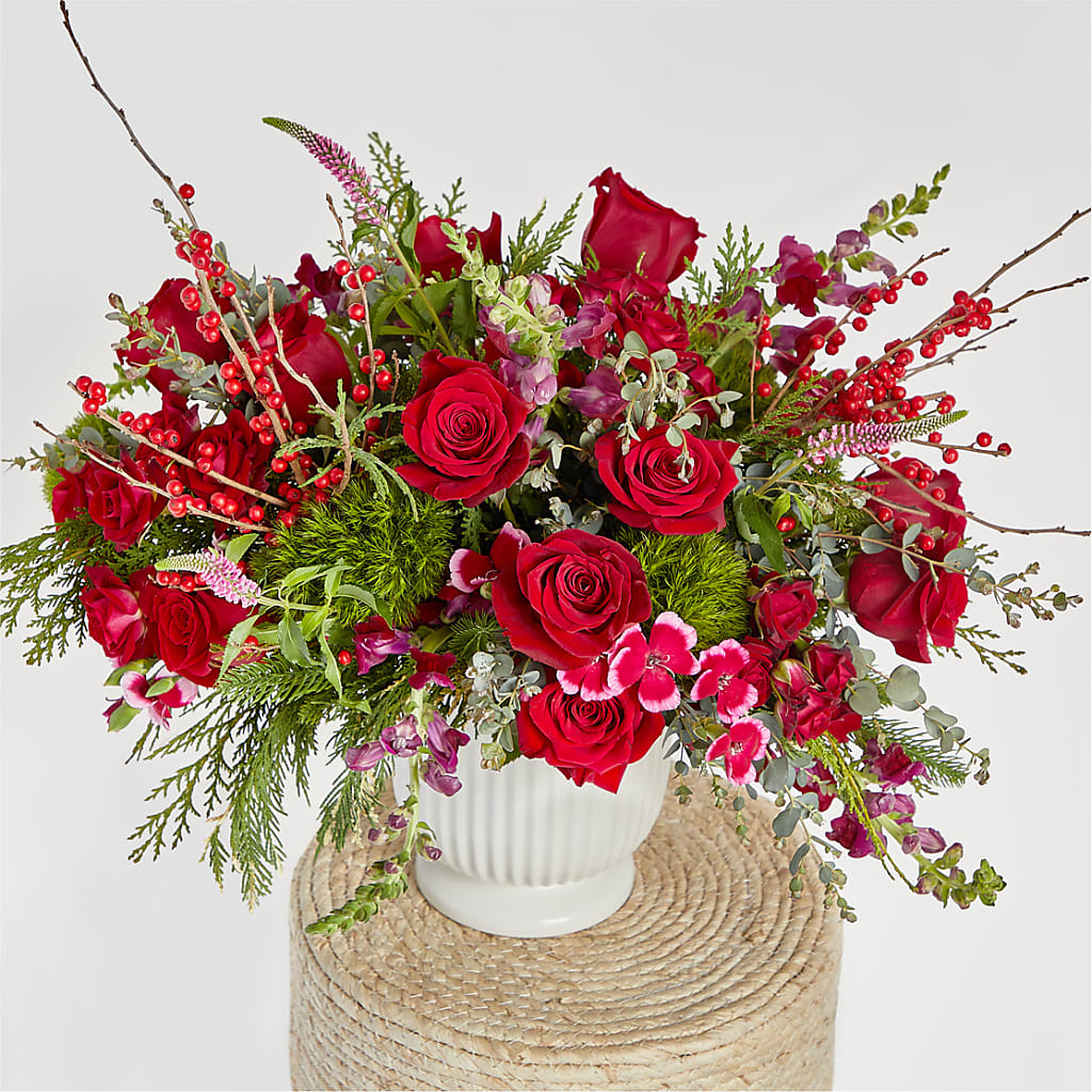 Big Red Bow Bouquet –  Paoli Mercantile, Paoli IN