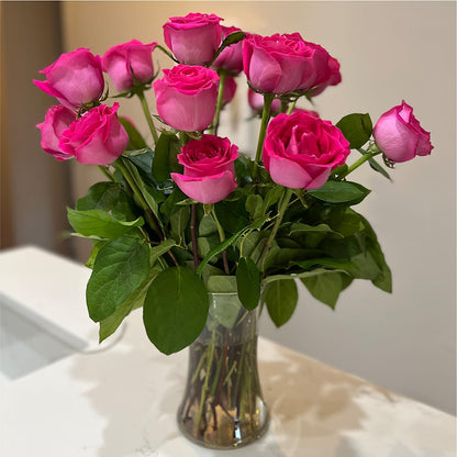 Long Stem Pink Rose Bouquet –  Paoli Mercantile, Paoli IN