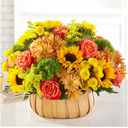 Harvest Sunflower Basket –  Paoli Mercantile, Paoli IN