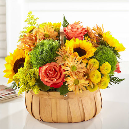 Harvest Sunflower Basket –  Paoli Mercantile, Paoli IN