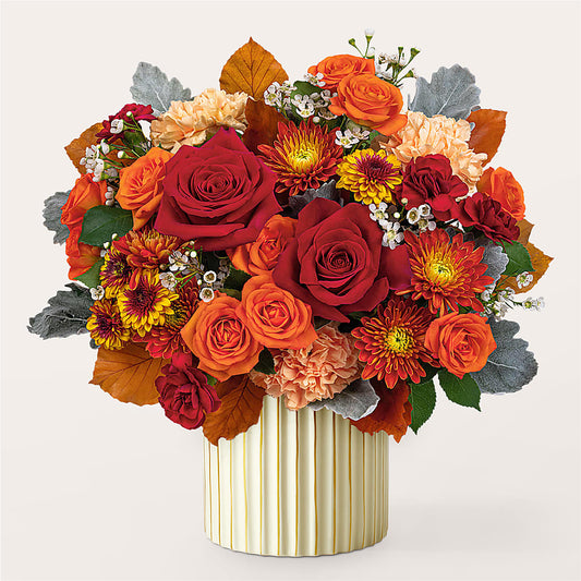 Merlot Bouquet with Ivory Vase –  Paoli Mercantile, Paoli IN