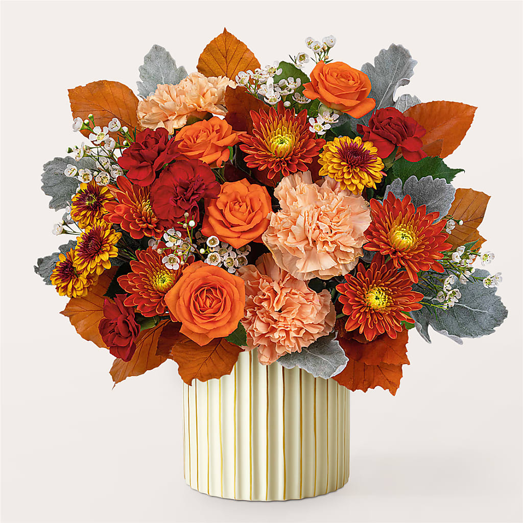 Merlot Bouquet with Ivory Vase –  Paoli Mercantile, Paoli IN