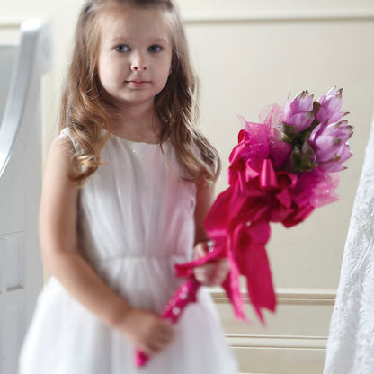 Sparkle Pink Flower Girl Bouquet –  Paoli Mercantile, Paoli IN